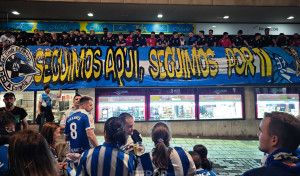 La afición del Dépor, enfadada tras el entrenamiento del Tenerife en su estadio: 