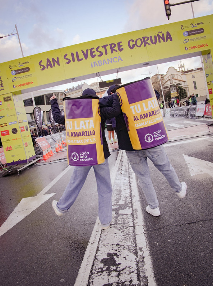 San Silvestre Coruña y Cada Lata Cuenta, unidos por el reciclaje en la carrera más especial del año