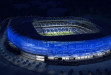 Vista nocturna del estadio de Anoeta, en San Sebastián