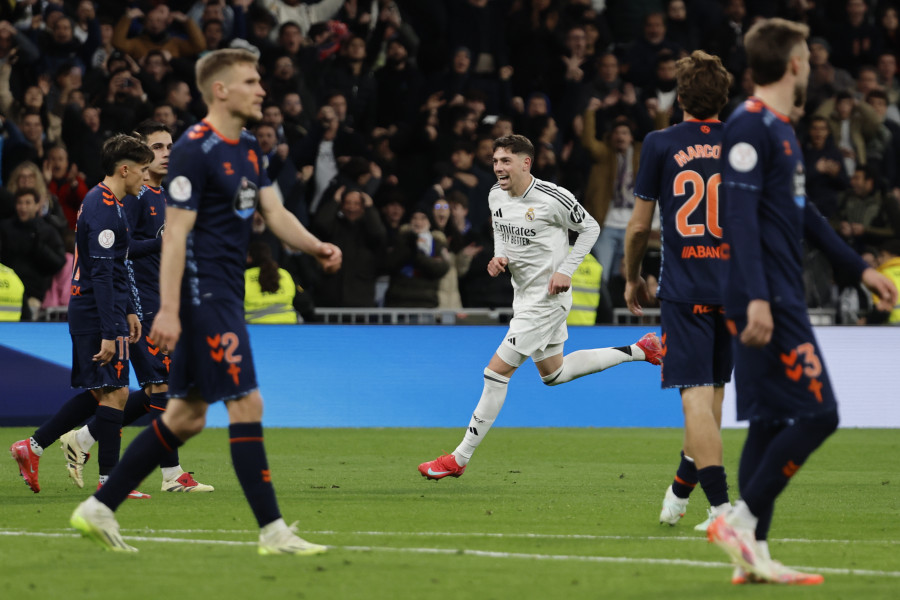 El Real Madrid logra su pase a cuartos con una goleada al Celta (5-2)